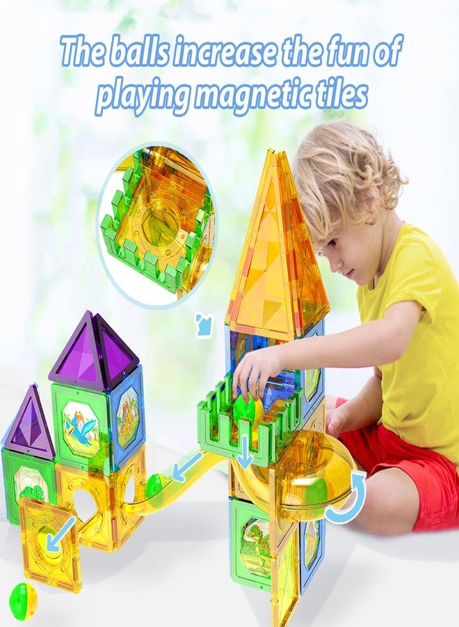Doloowee Dinosaur Magnetic Blocks Set, Upgrade DIY Magnets Building Blocks for Kids, 60 Piece Magnets Tiles for Boys and Girls Learning by Playing Games to Improve Imagination and Creativity - Image 5